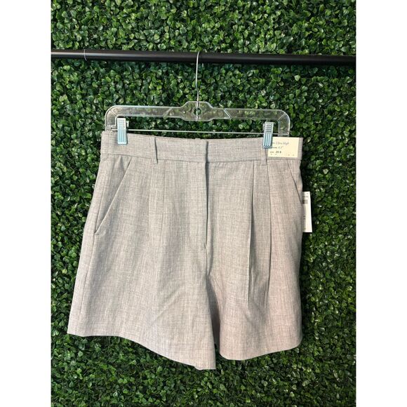 Abercrombie and Fitch High Waisted Gray Trouser Shorts Size 29/8 NWT - Picture 1 of 5